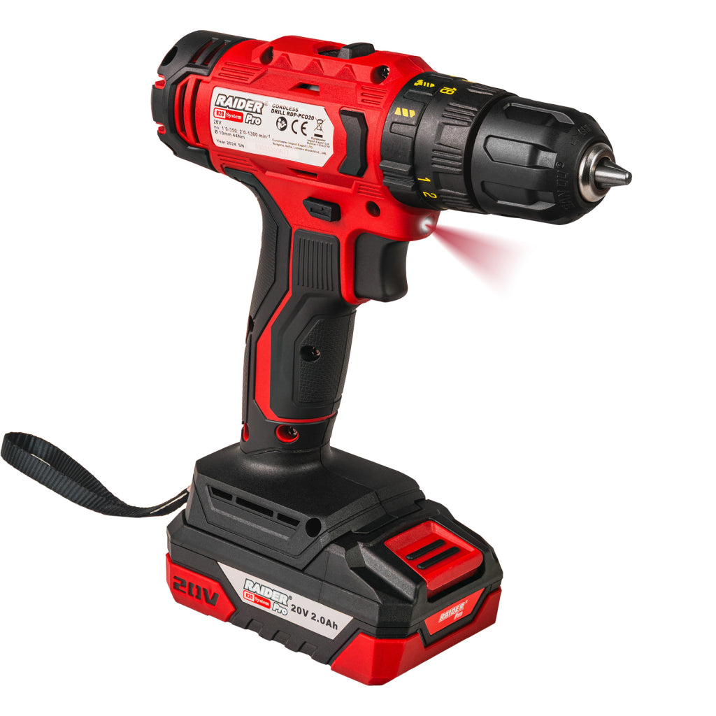 Комплект ударна бормашина и винтоверт 44Nm, ударен гайковерт 1/2 320Nm с батерия 2X2Ah RAIDER PRO