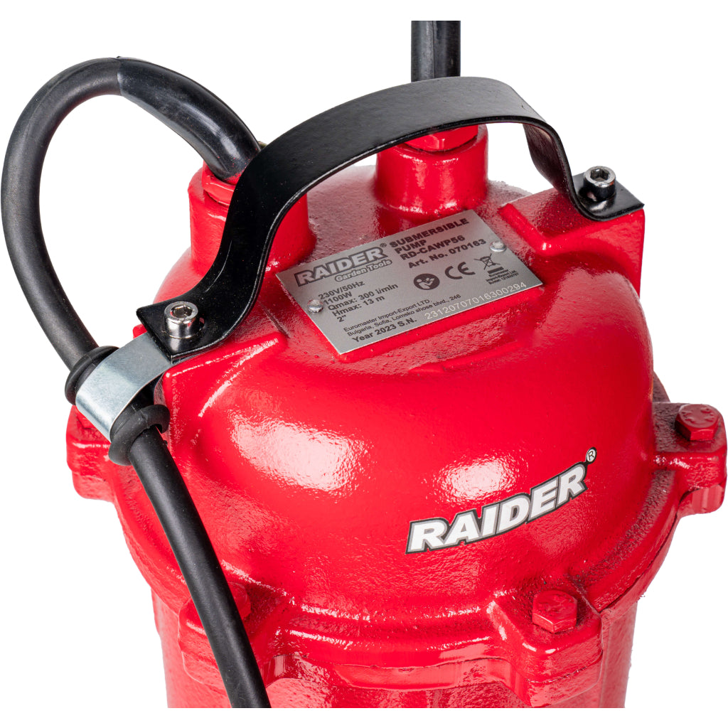 Потопяема помпа за мръсна вода с чопър 1100W 1" 300 л/мин 13 м RAIDER RD-CAWP56