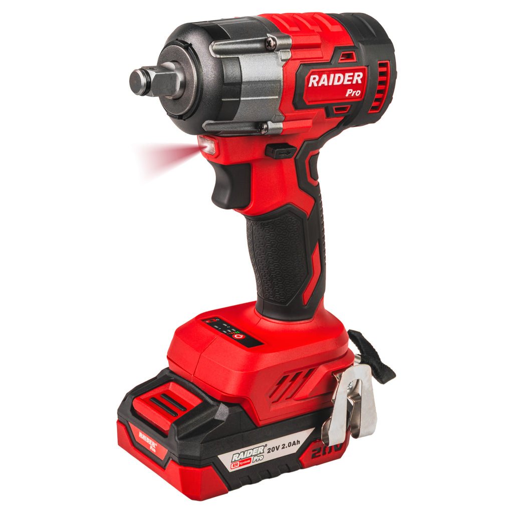 Комплект ударна бормашина и винтоверт 44Nm, ударен гайковерт 1/2 320Nm с батерия 2X2Ah RAIDER PRO