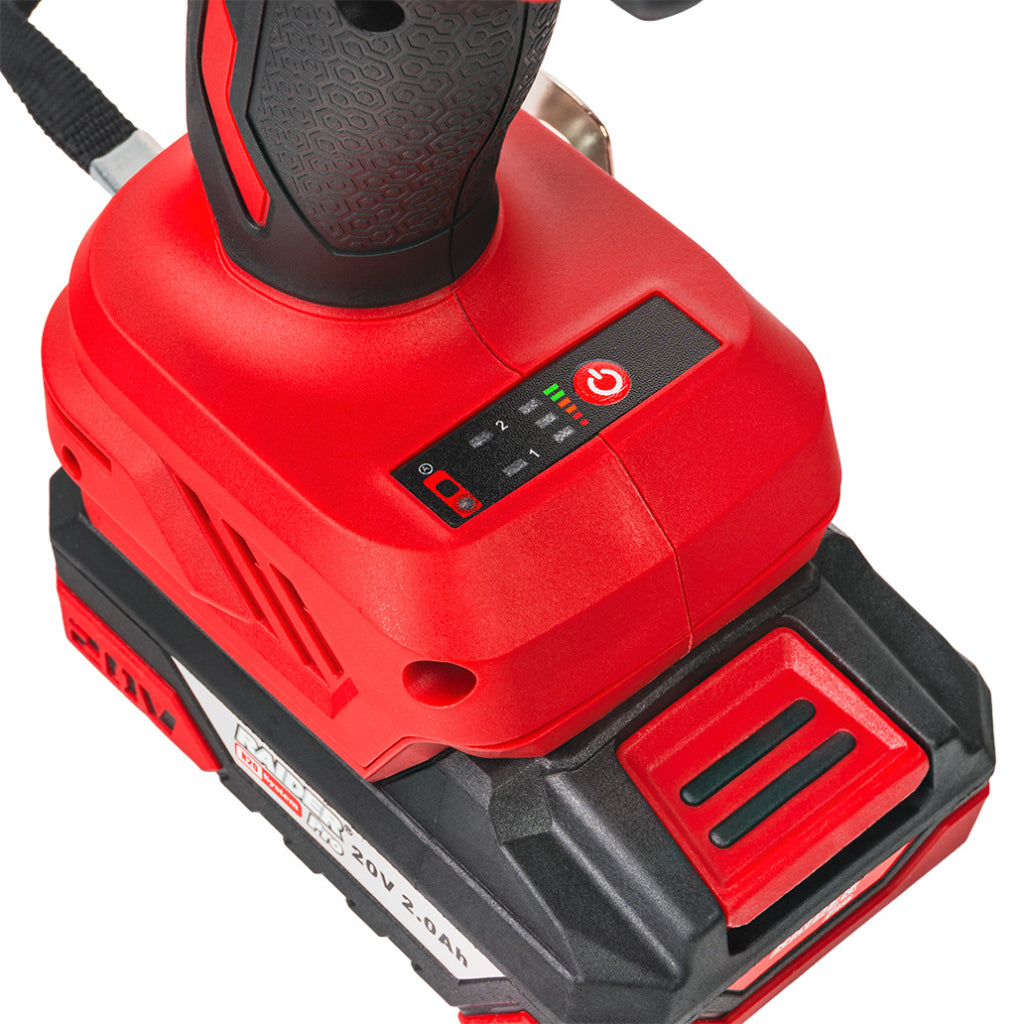 Комплект ударна бормашина и винтоверт 44Nm, ударен гайковерт 1/2 320Nm с батерия 2X2Ah RAIDER PRO