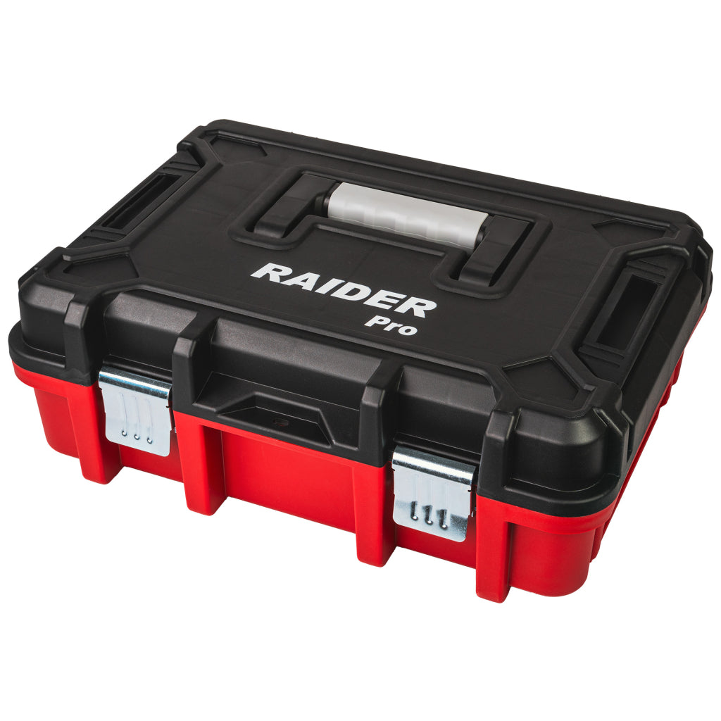 Ъглошлайф 125 мм с акумулатор R20 4Ah 2 режещи диска и пластмасова кутия RAIDER PRO