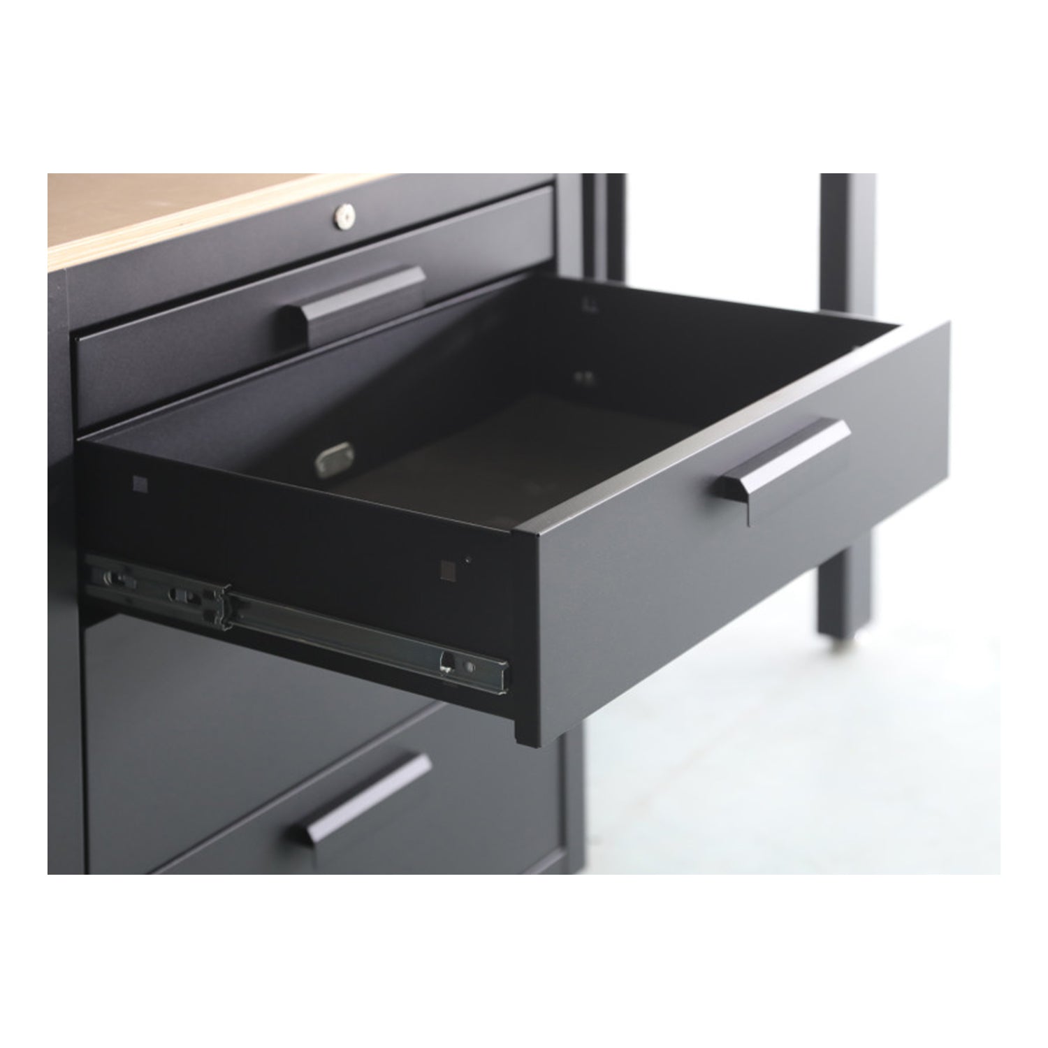 Комплект модулни мебели, метален PREMIUM, за сервиз, 8 части, черен мат