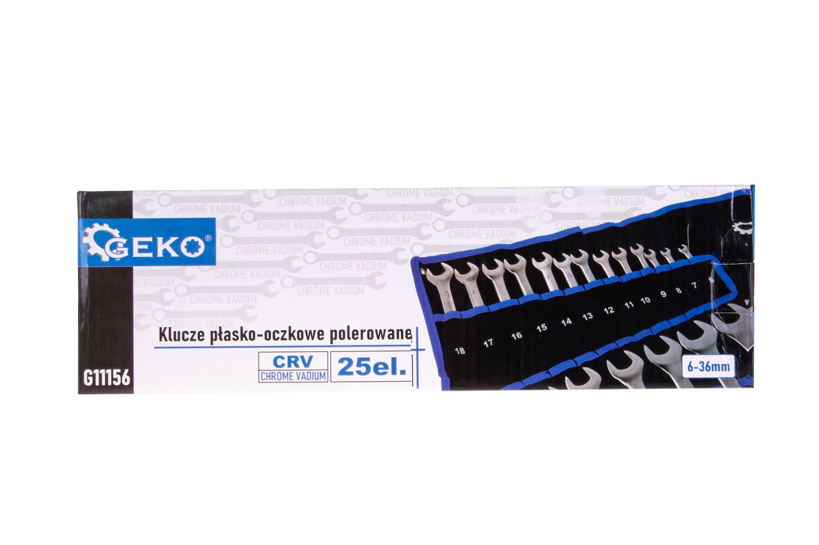 Комплект 25 фиксирани комбинирани гаечни ключове CrV 6-36 мм - GEKO