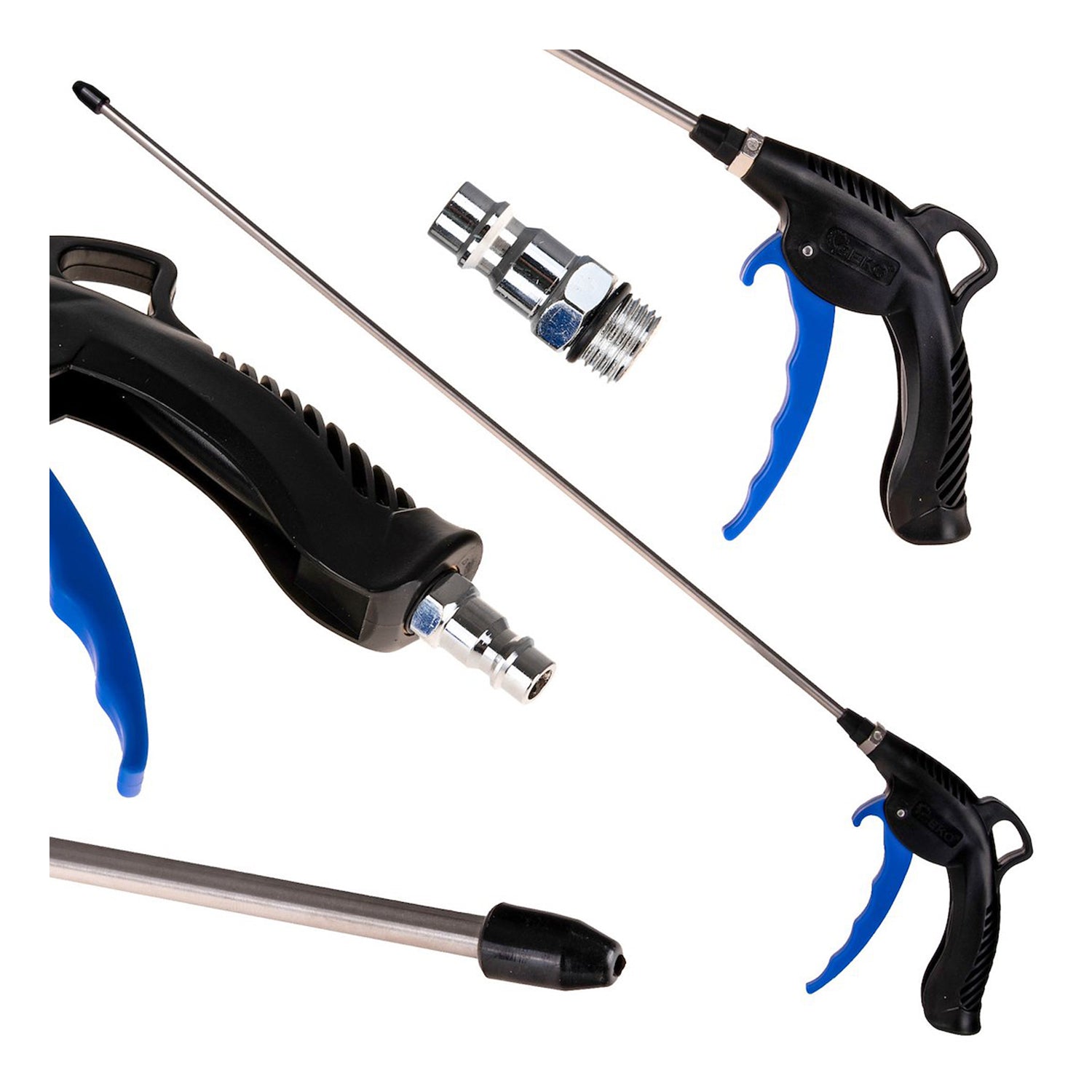 Пистолет за сгъстен въздух с дюза 50 см и 1/4" бързо съединение - GEKO