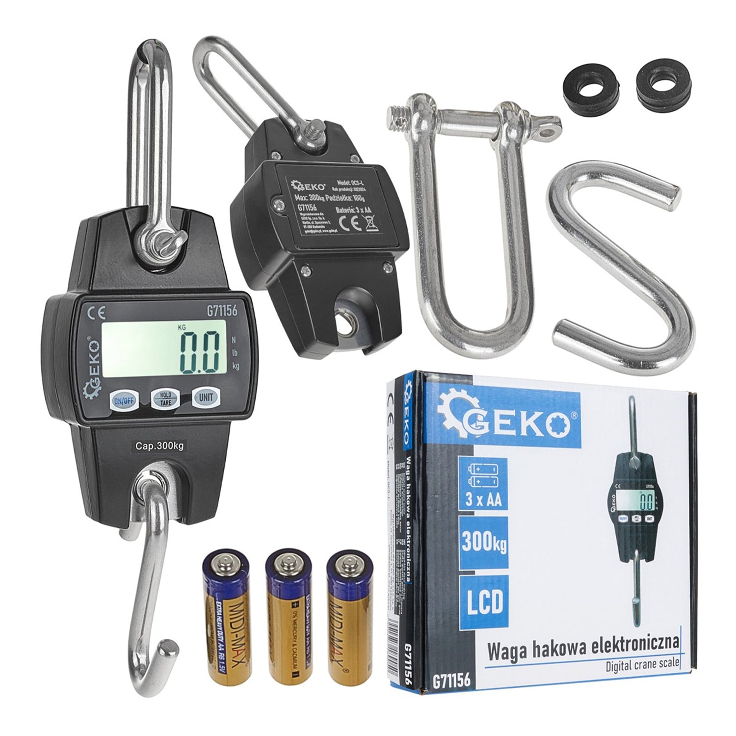 Дигитална кранова везна 300 кг GEKO