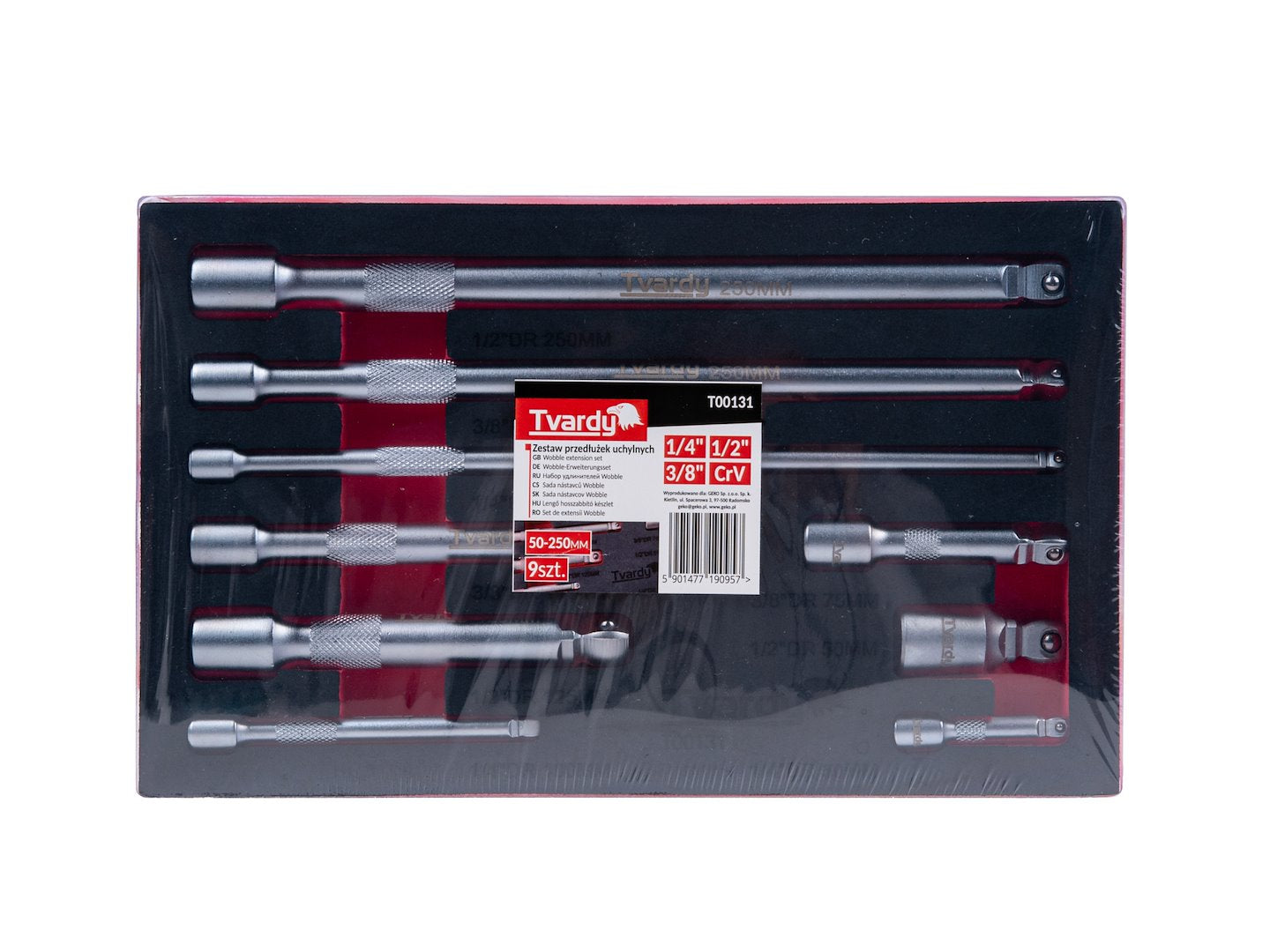 Комплект 9 артикулирани удължители 1/4 3/8 1/2 CrV