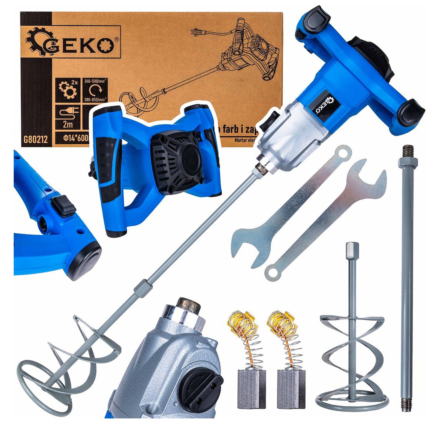 Електрически миксер 1600W 2 скорости M14 за бои и хоросани - GEKO