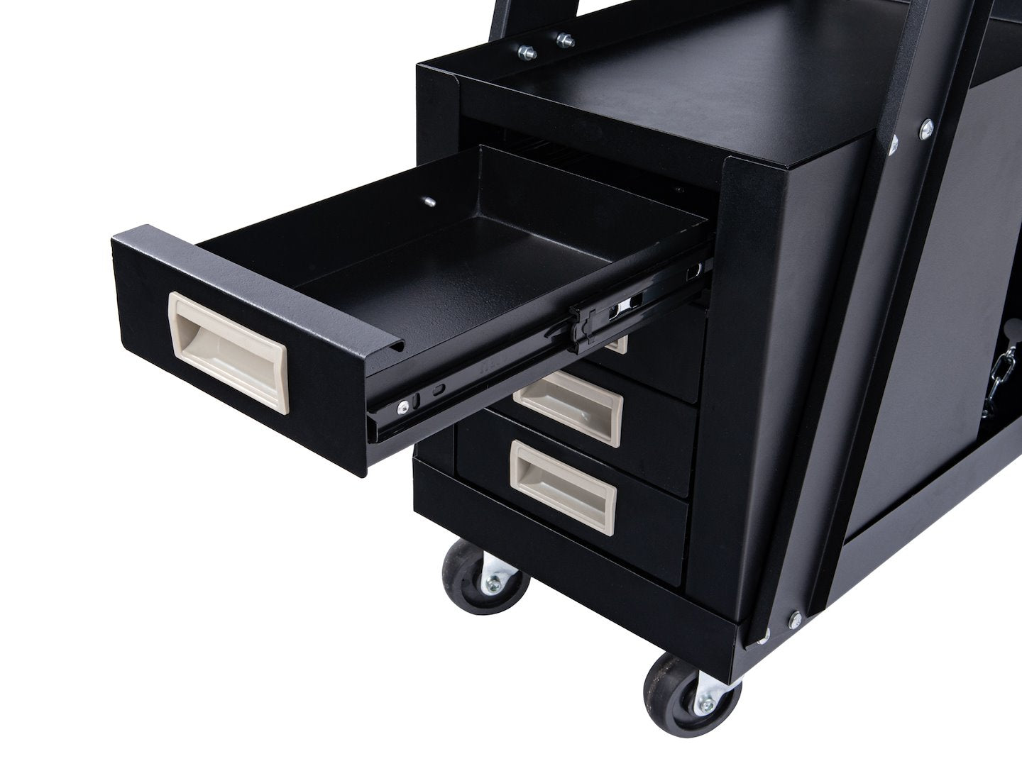 Количка за заваръчни уреди с дръжка и 4 чекмеджета