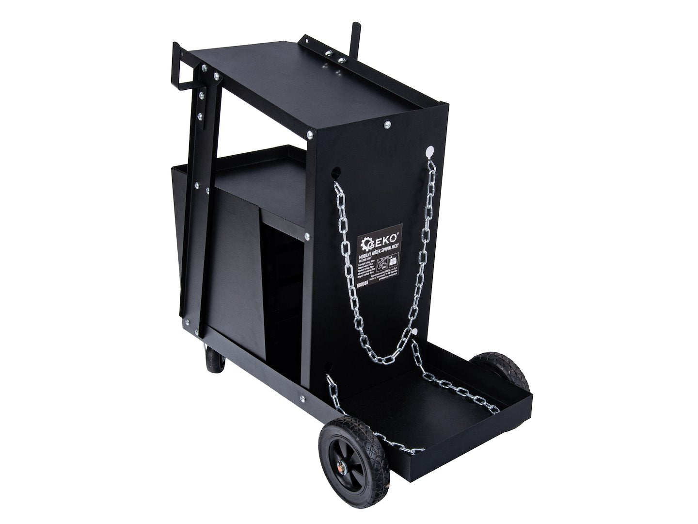 Количка за заваръчни уреди с дръжка и 4 чекмеджета