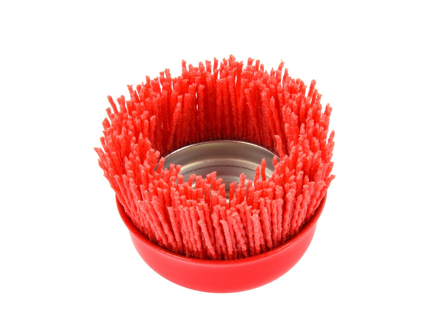 Найлонова кръгла четка 75 мм с резба M14 - за почистване на метал и дърво - GEKO