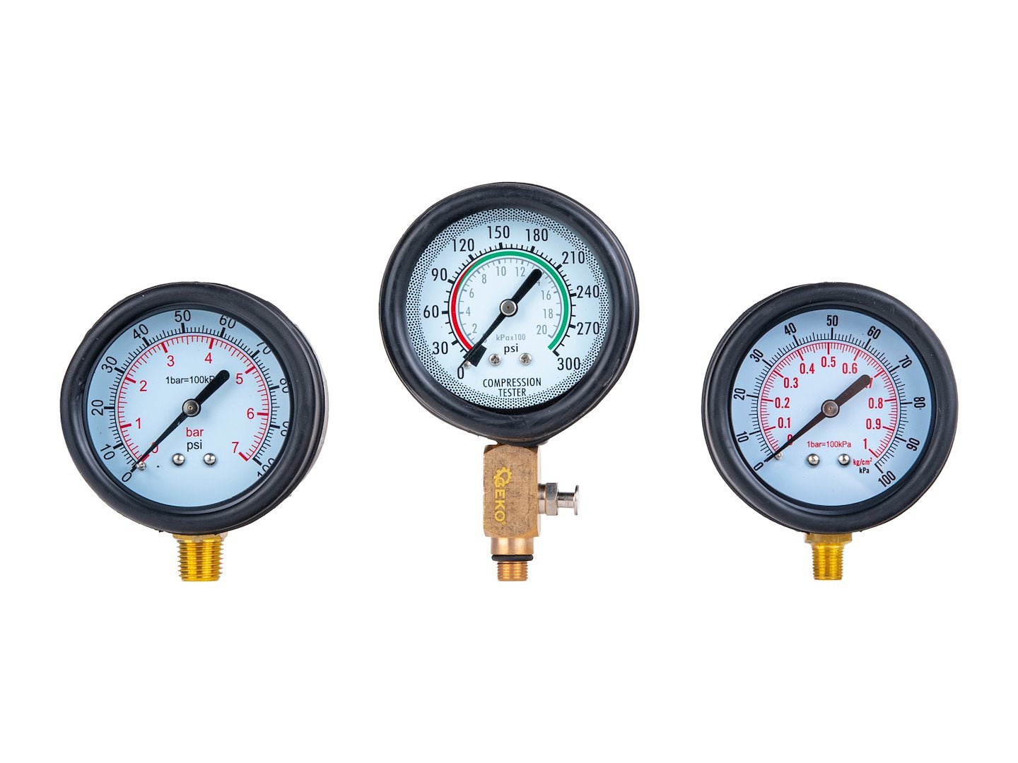 Професионален комплект за тестване на налягането на мотоциклетни двигатели и гориво - GEKO