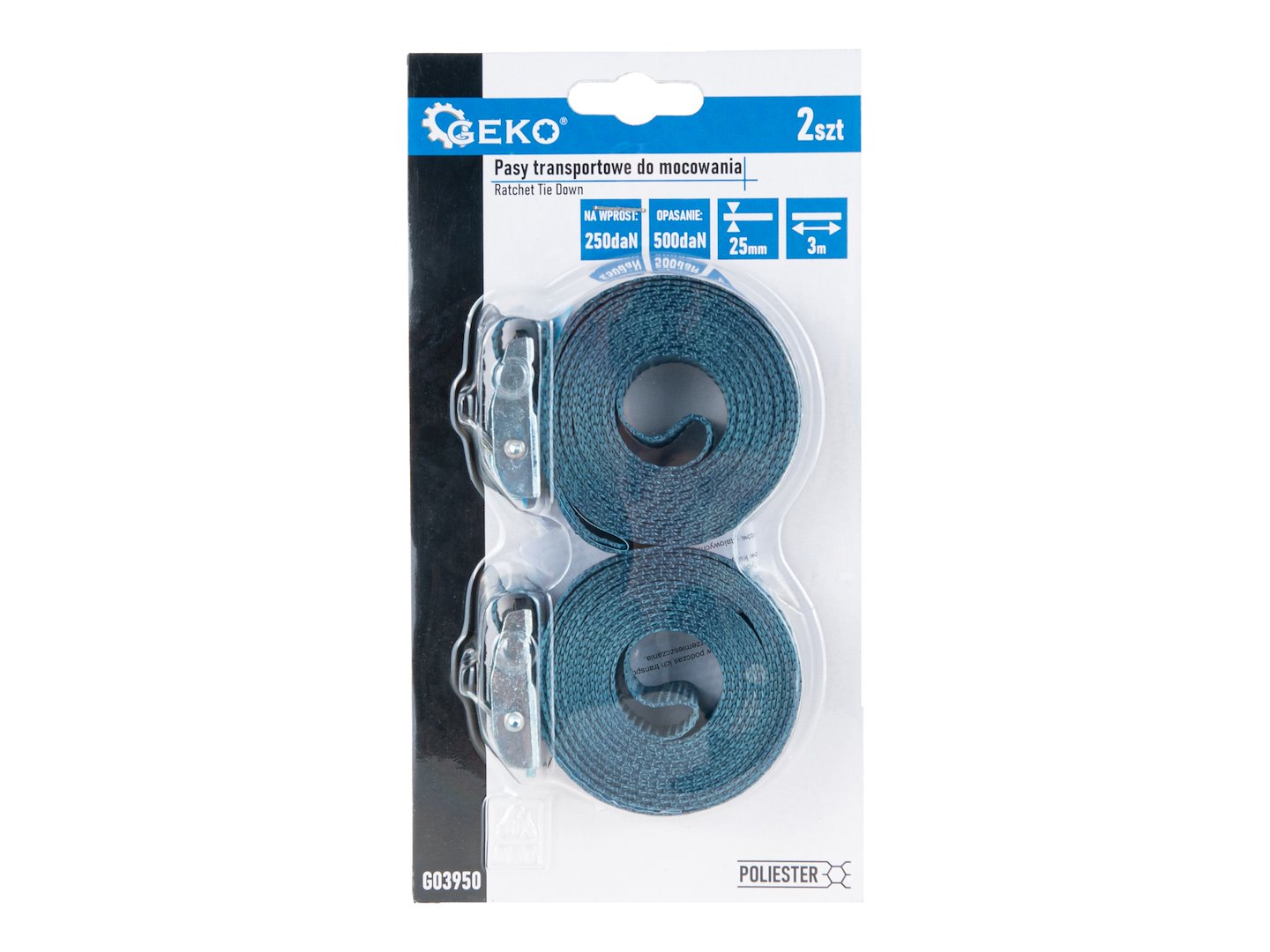 Комплект 2 колана за закрепване 25 мм х 3 м 250 кг