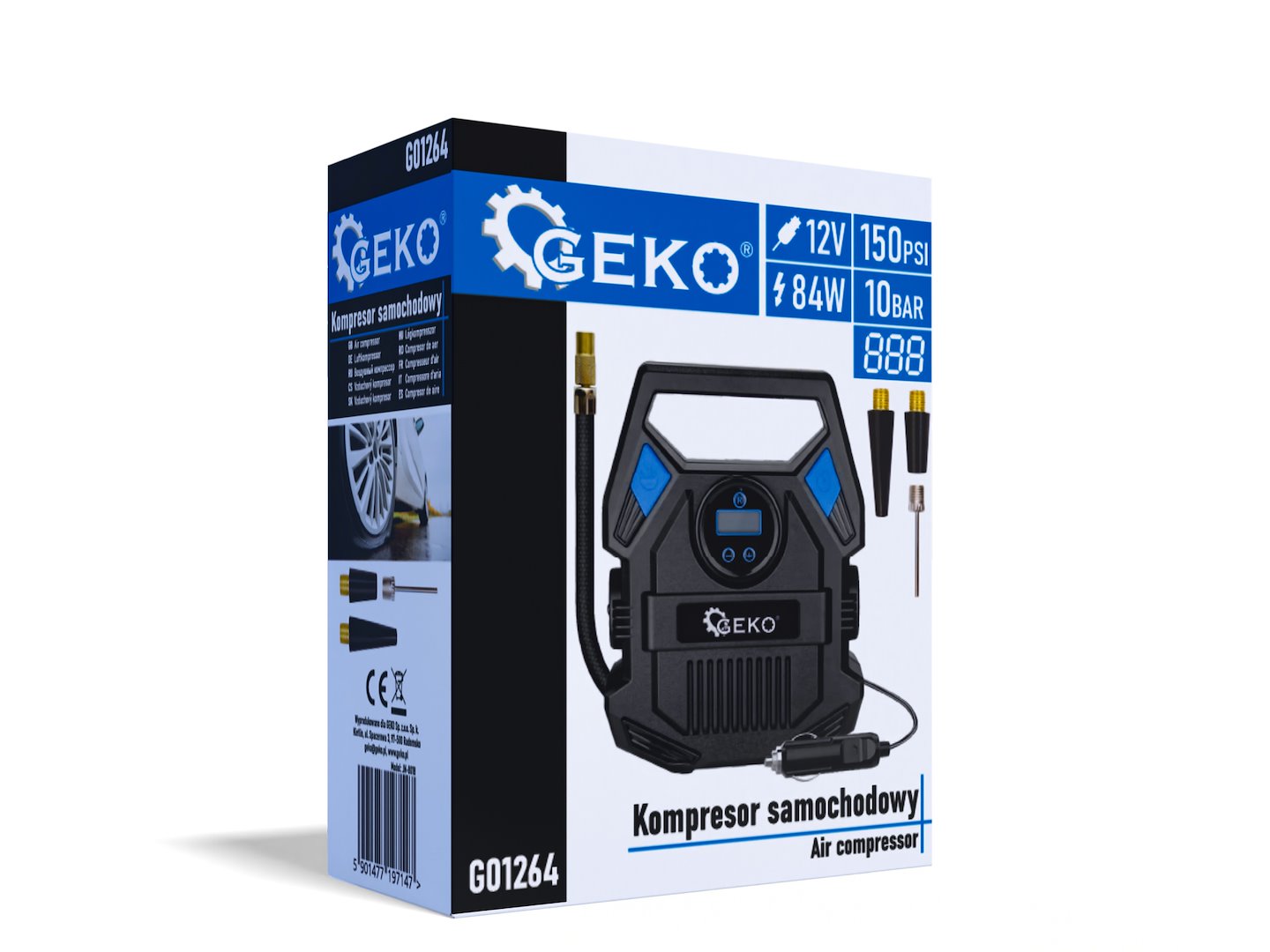 Преносим автомобилен компресор със захранване 12V 84W