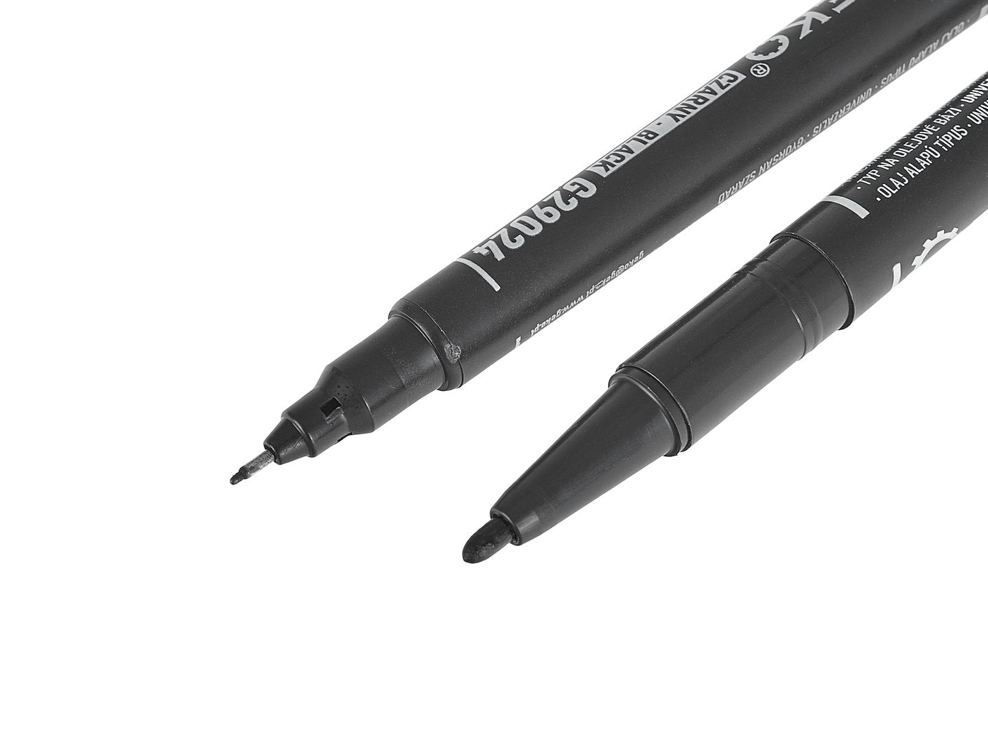 Черен универсален перманентен маркер с 2 глави