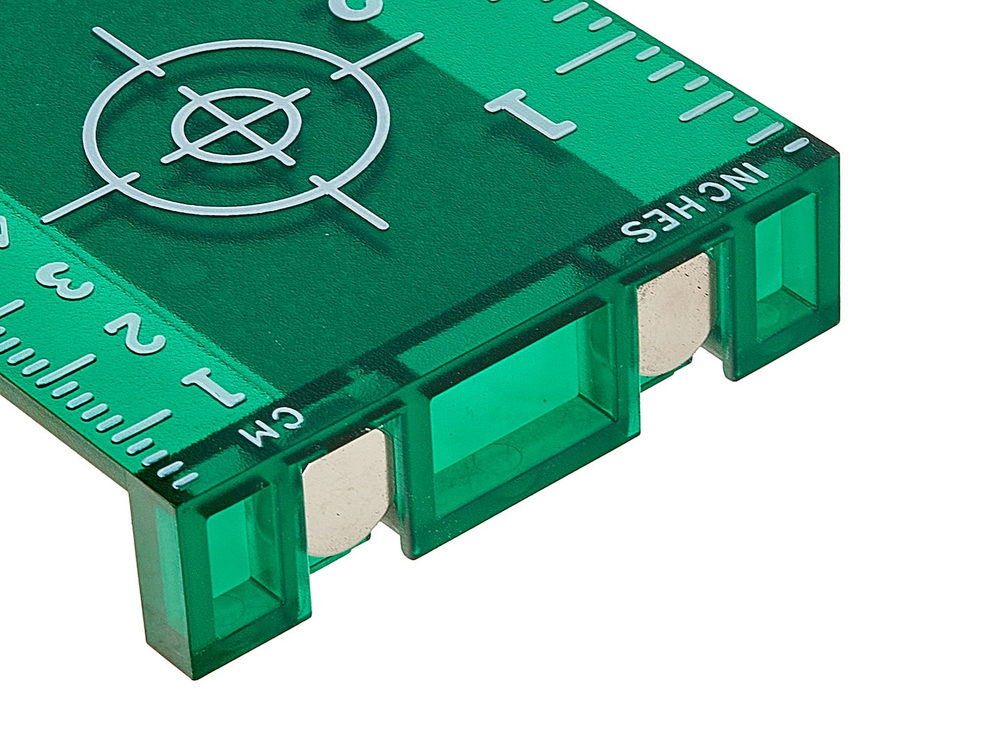 Зелена платка за лазерен нивелир с магнит и скала