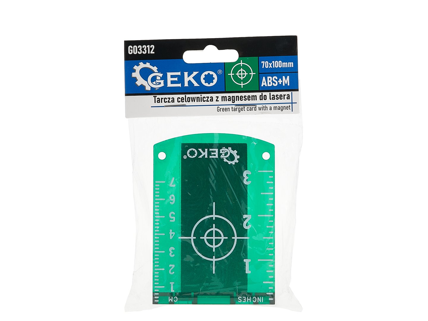 Зелена платка за лазерен нивелир с магнит и скала