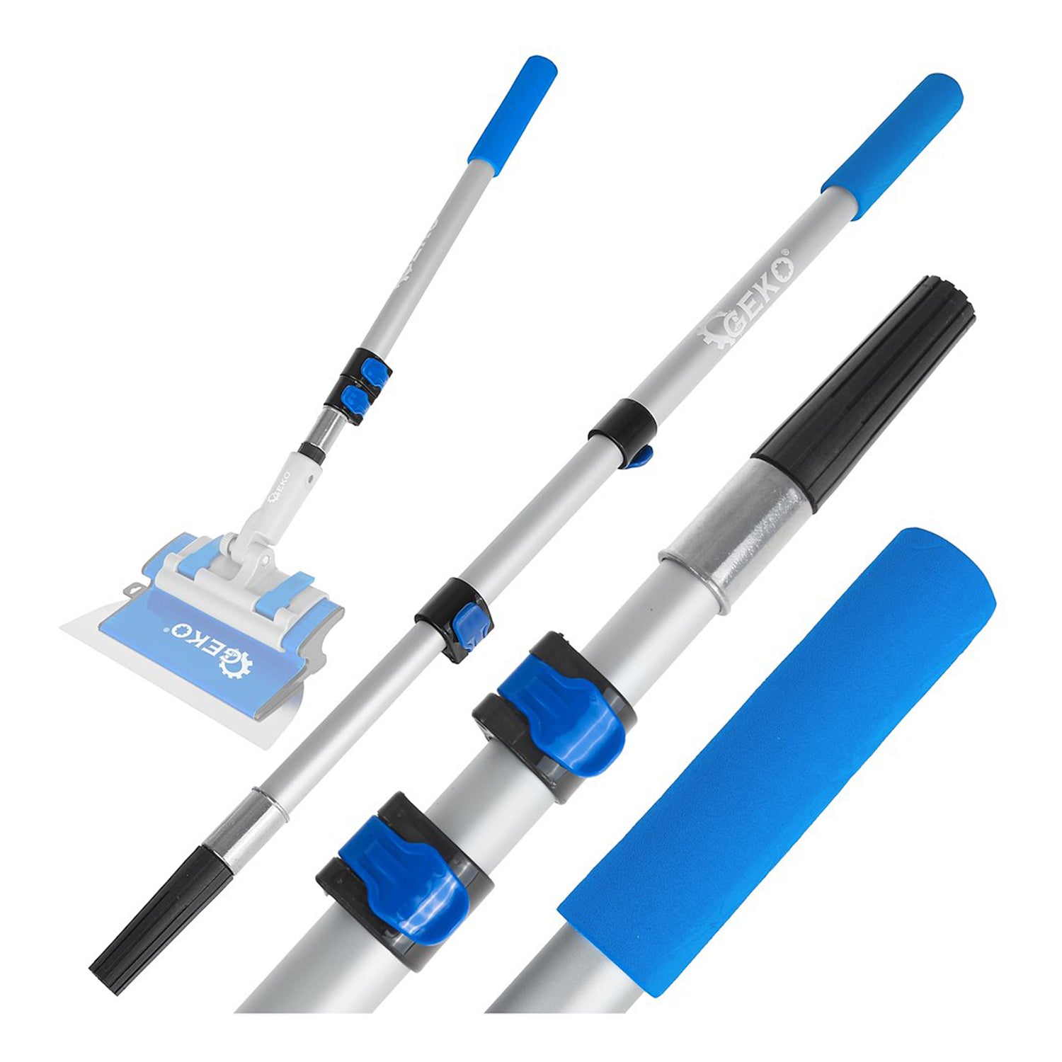 Алуминиева телескопична дръжка 0.8 - 2 м, за шпакли GEKO