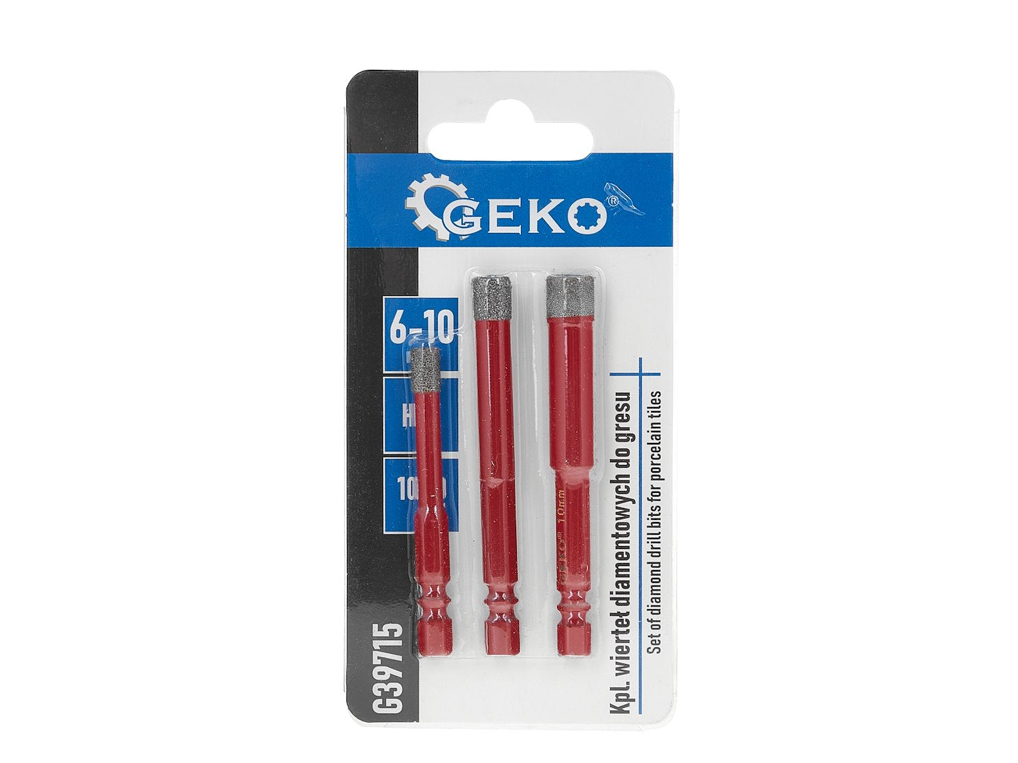 Комплект 3 диамантени свредла за керамични и фаянсови плочки, 6-10 мм
