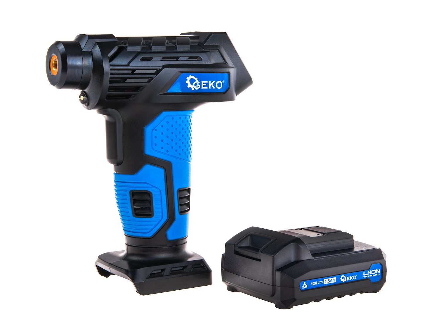 Преносим компресор за автомобил с батерия 12V и LCD дисплей GEKO