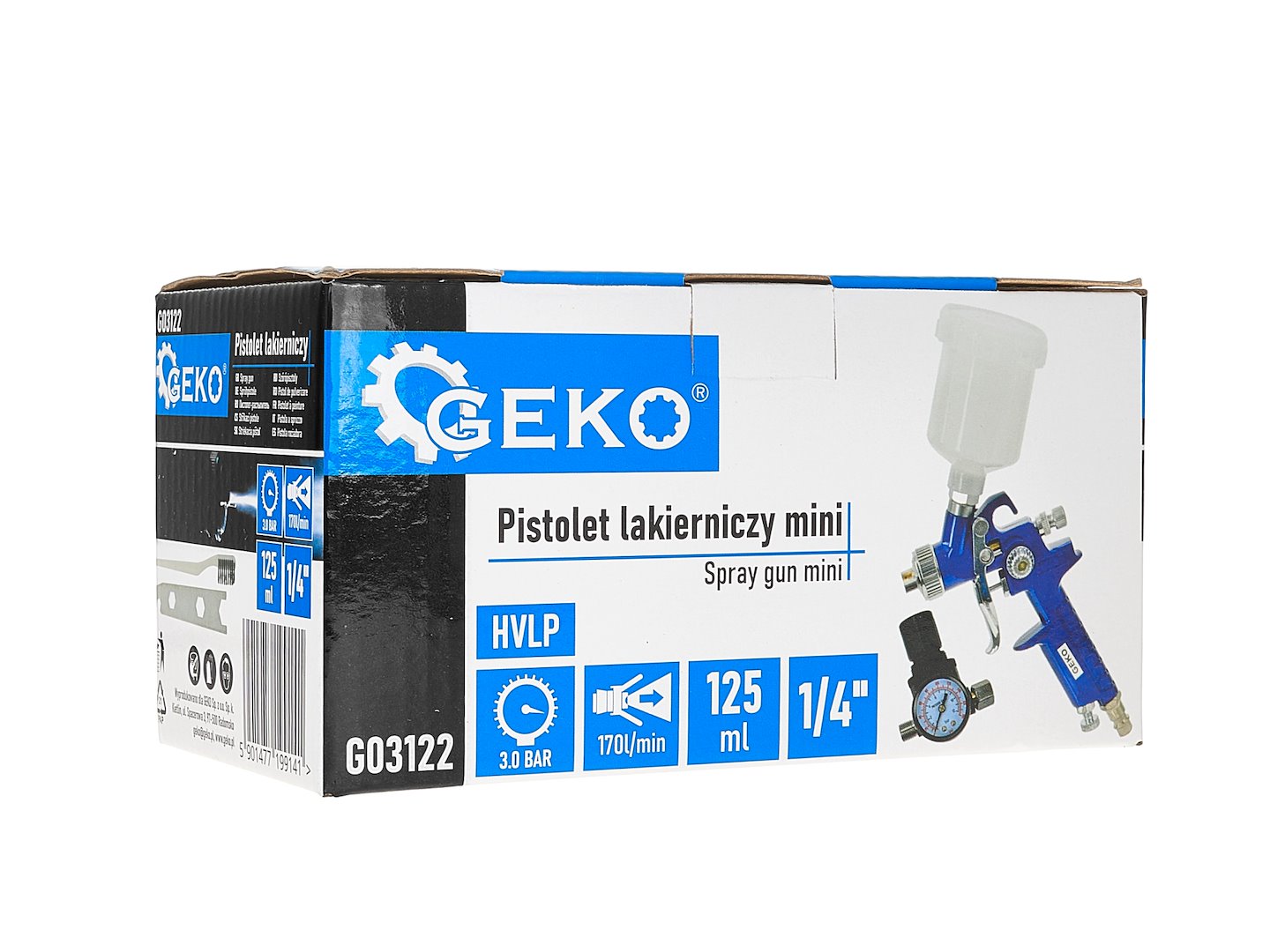 Бояджийски пистолет HVLP 125 мл 0,8 мм с регулатор на налягането