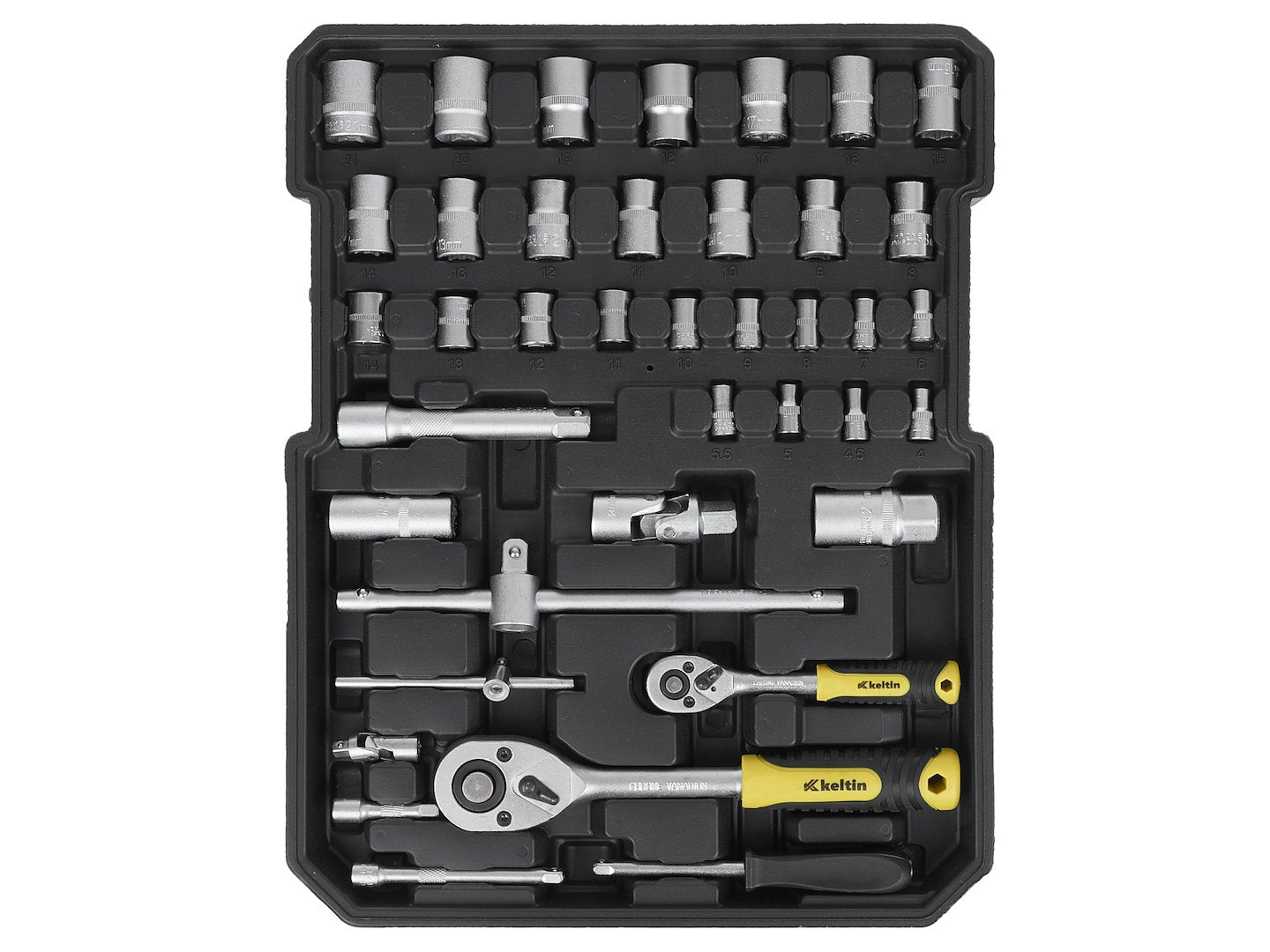 Алуминиев куфар на колелца, оборудван с 187 части