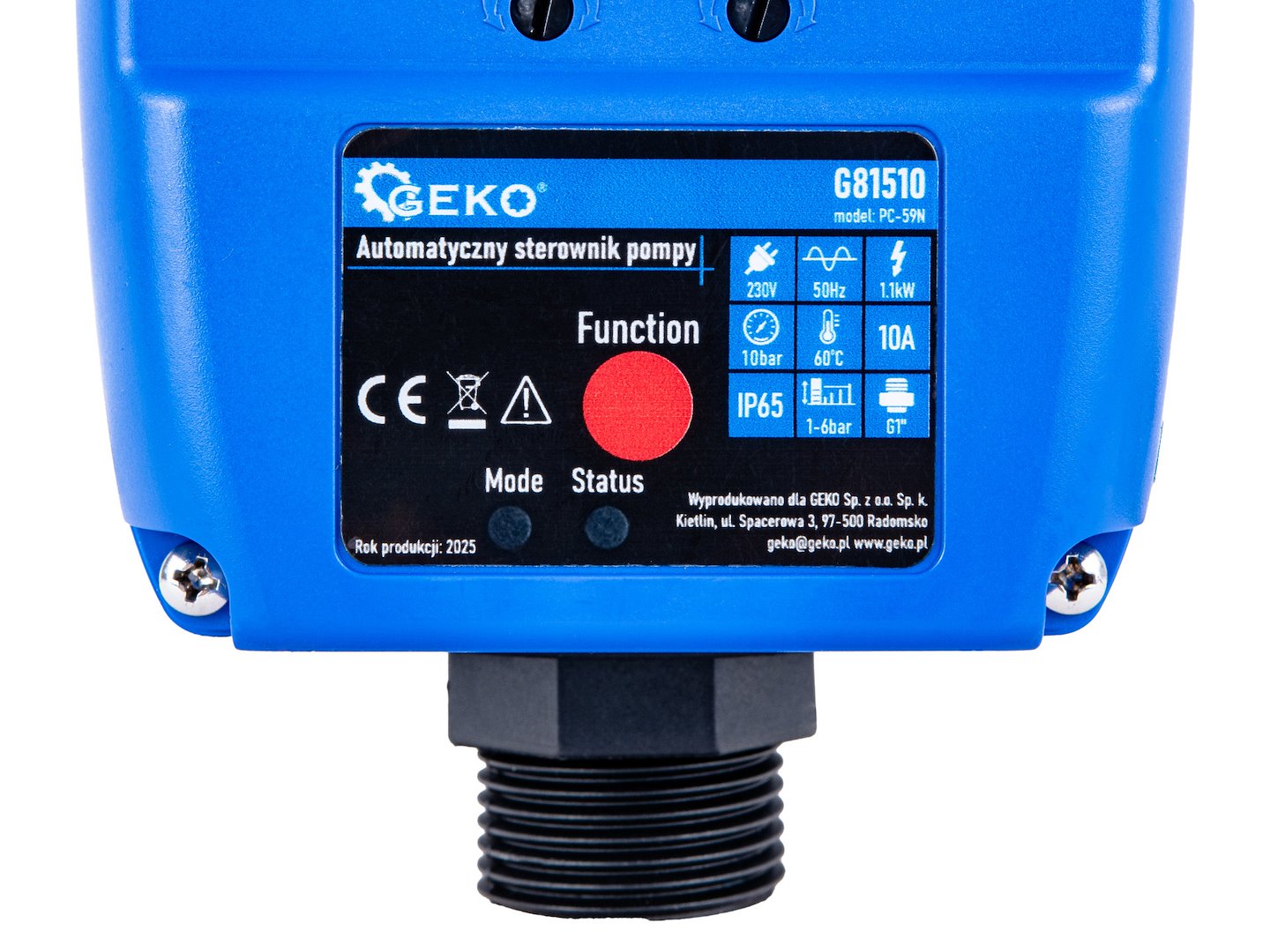 Автоматичен електронен превключвател за налягане за водна помпа 1,1 kW 10 bar