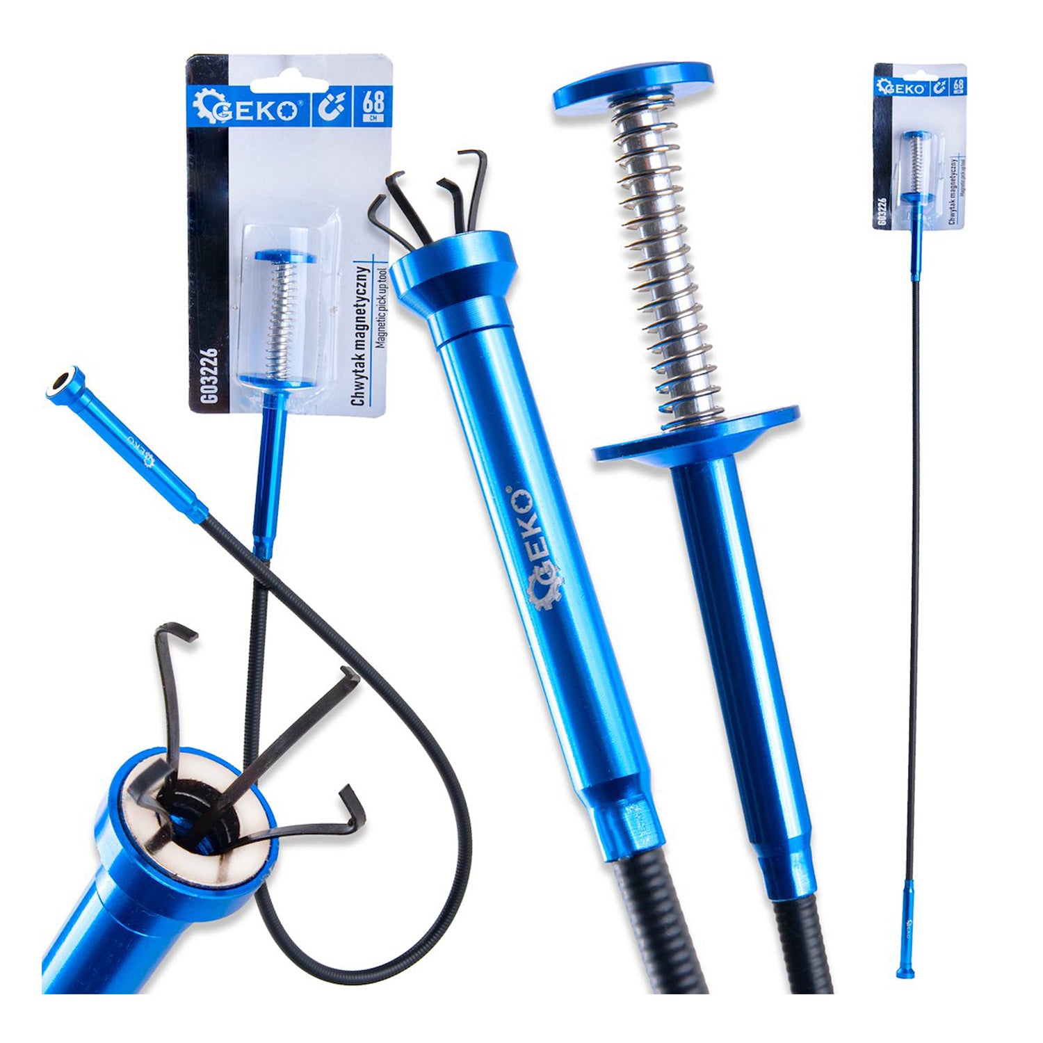 Гъвкаво устройство за възстановяване на части с магнит, клещи и LED 68 см