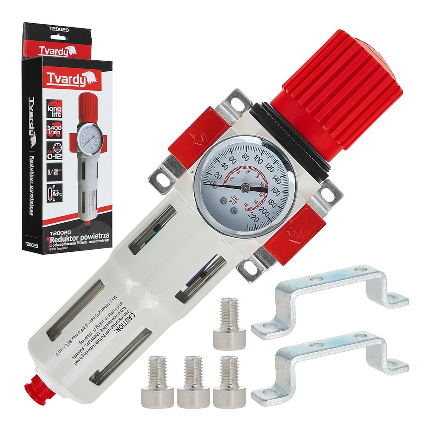 Въздушен филтър с регулатор на налягането 1/2 TVARDY