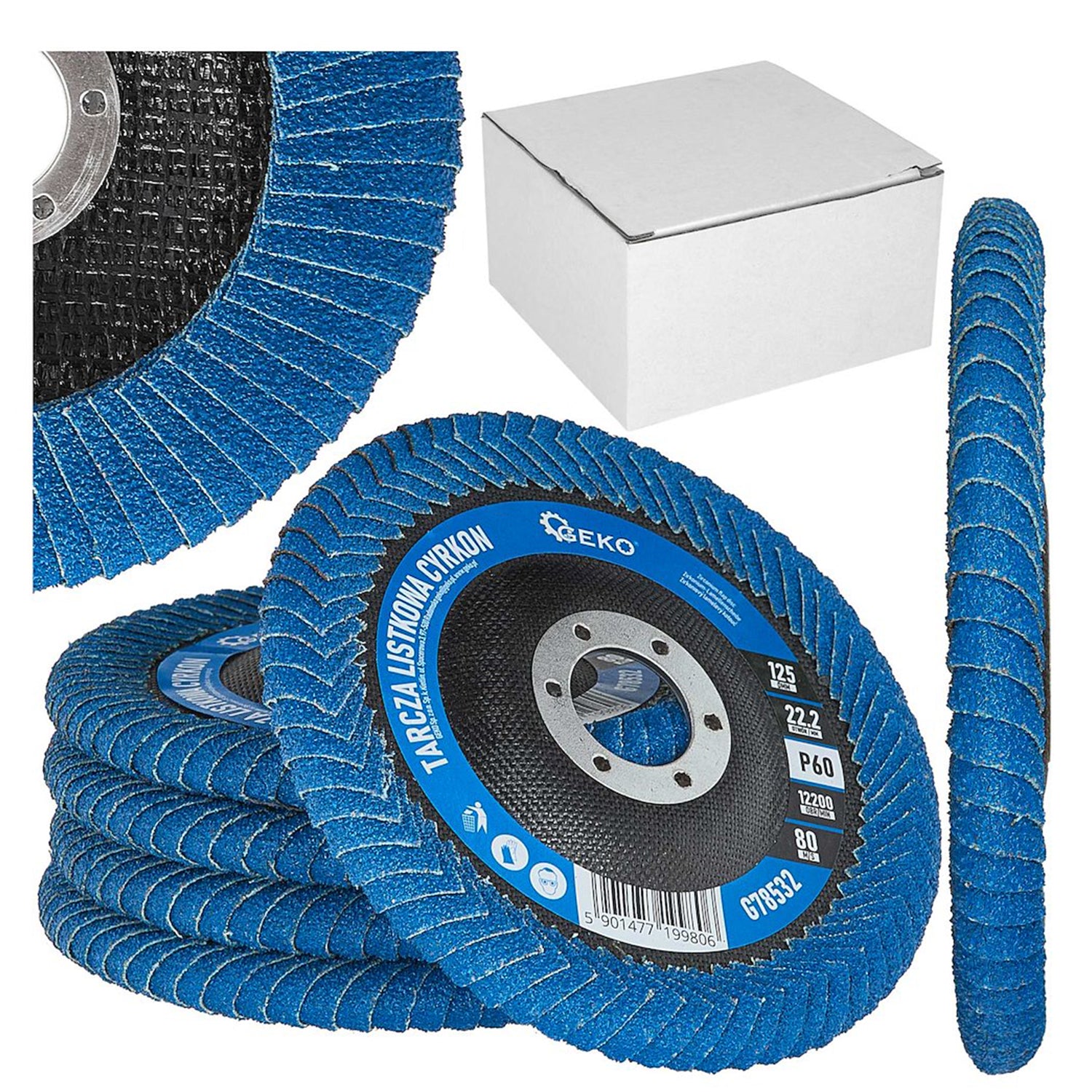 Циркониев диск с острие, за дълбоки заваръчни зони 125 мм Р60