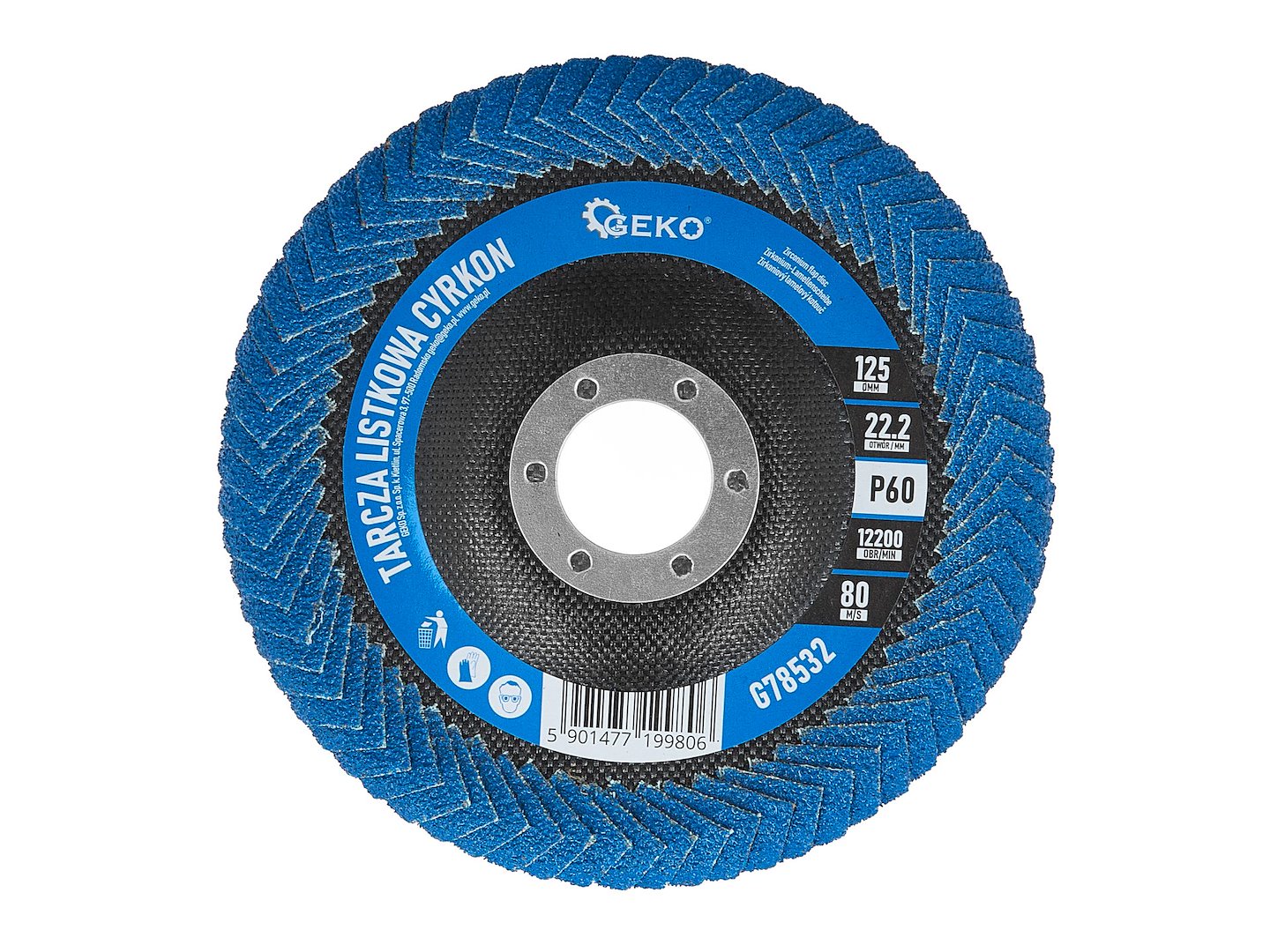 Циркониев диск с острие, за дълбоки заваръчни зони 125 мм Р60