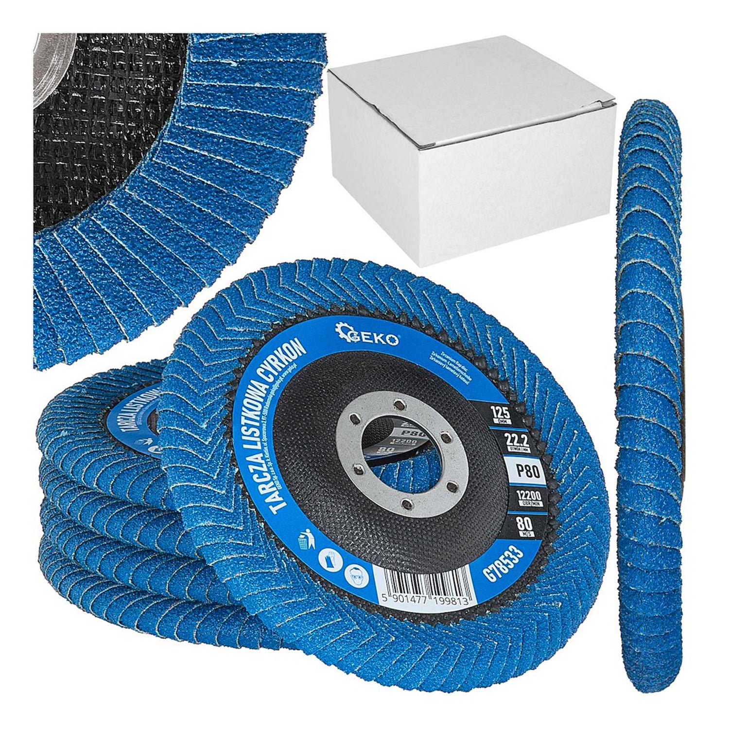 Циркониев диск с острие, за дълбоки заваръчни зони 125 мм Р80