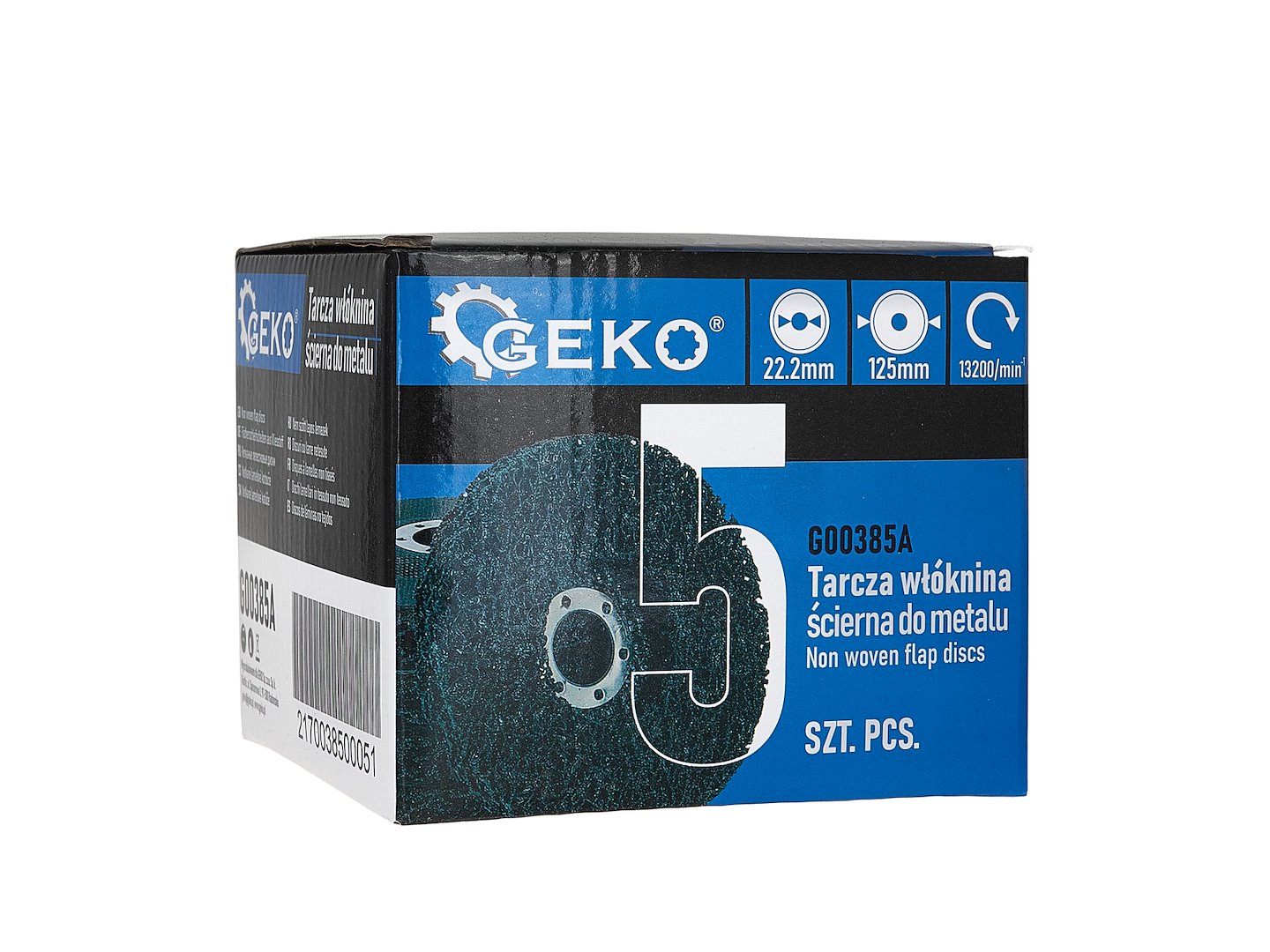 Абразивен диск 125 х 22.2 мм Clean&Strip за почистване на метал, неръждаема стомана и пластмаса GEKO