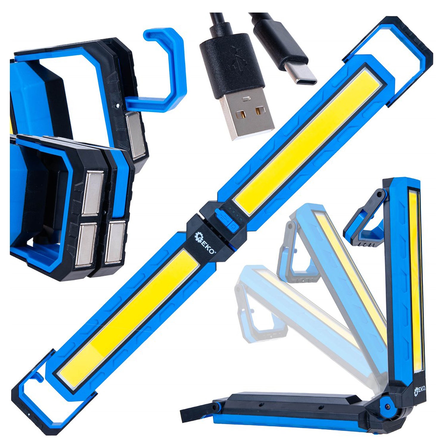 LED сгъваема лампа 10W 1000 лумена с батерия GEKO