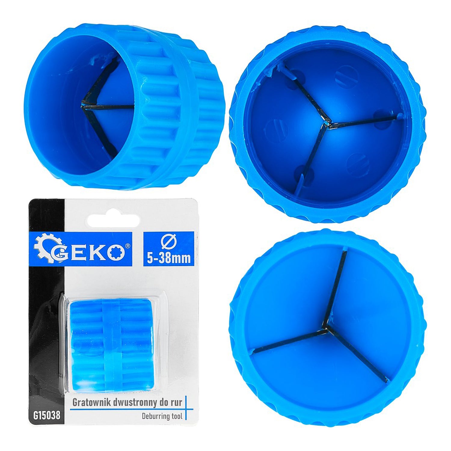 Двустранен инструмент за отстраняване на грапавини от тръби 5-38 мм GEKO