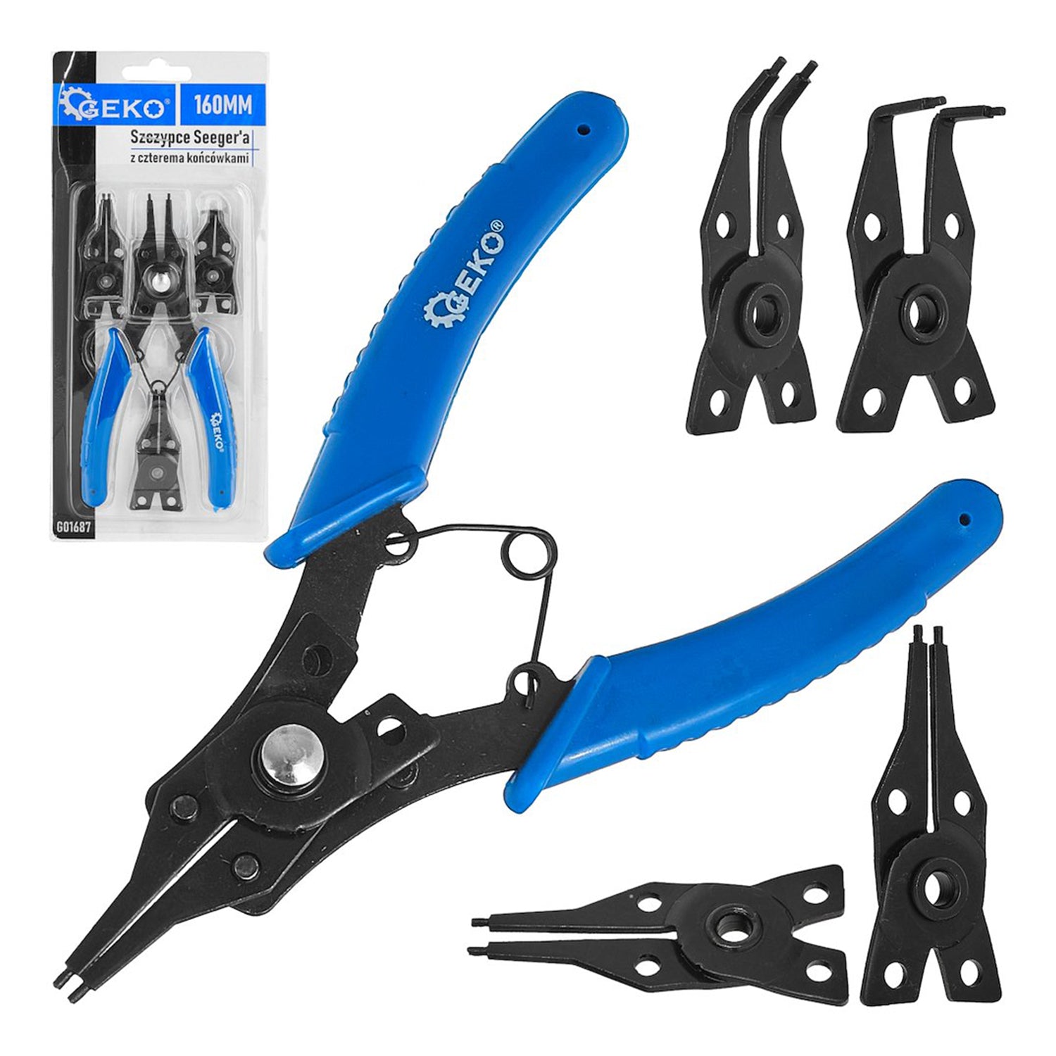 Клещи със сменяема глава за предпазители 160 мм GEKO