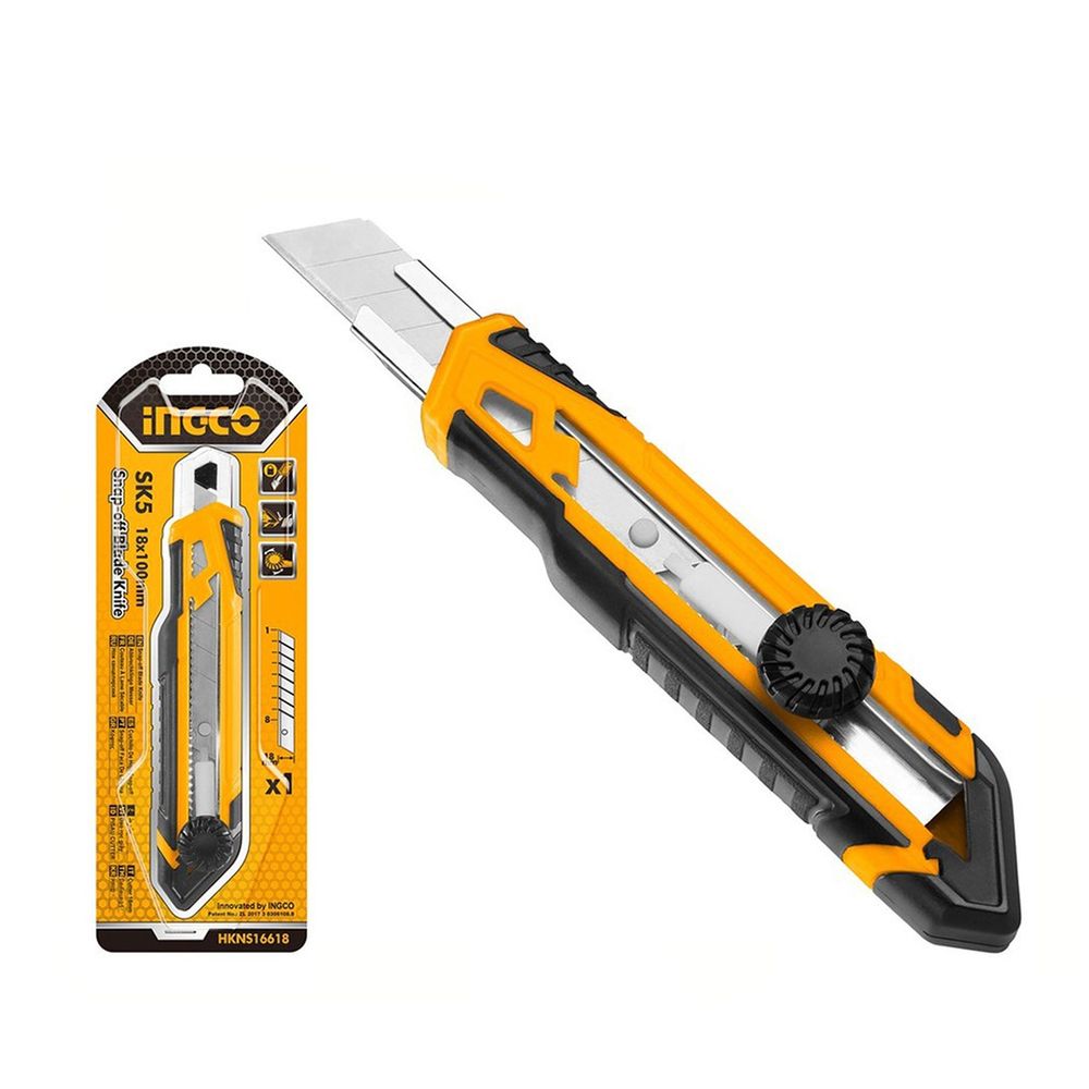 Пластмасово ножче с устройство за затягане на острието INGCO