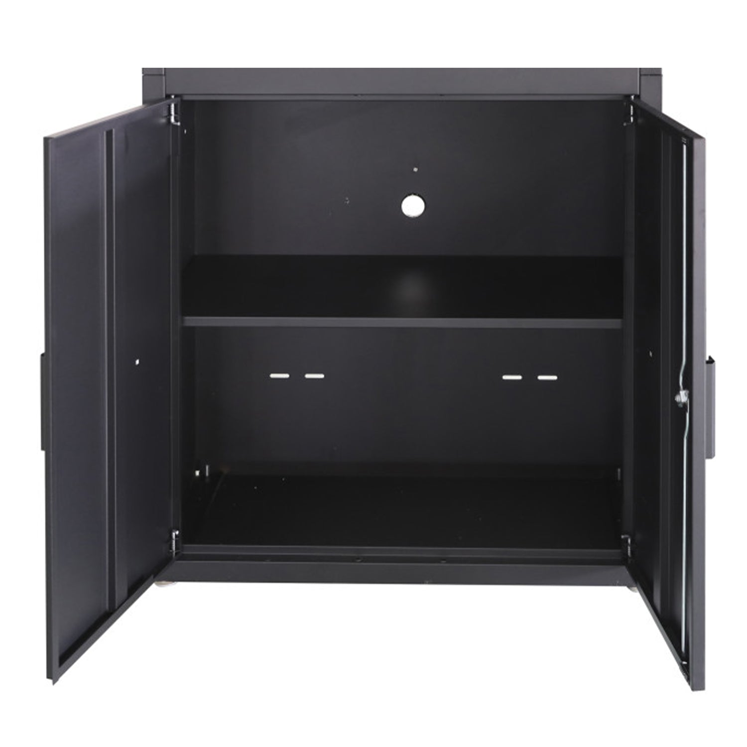 Комплект модулни мебели, метален PREMIUM, за сервиз, 8 части, черен мат