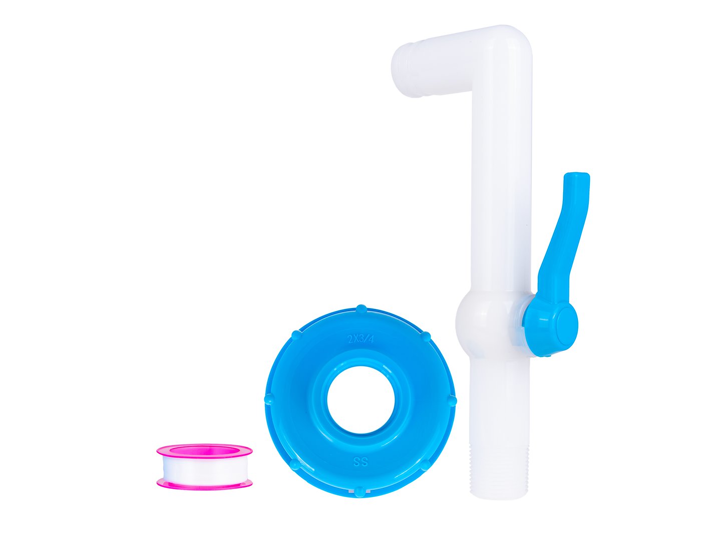 Кран с маркуч 25 мм на 90° за резервоари Mauser