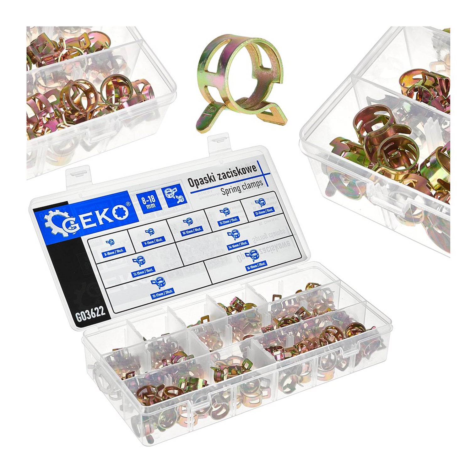 Комплект скоби за маркучи 135 броя GEKO