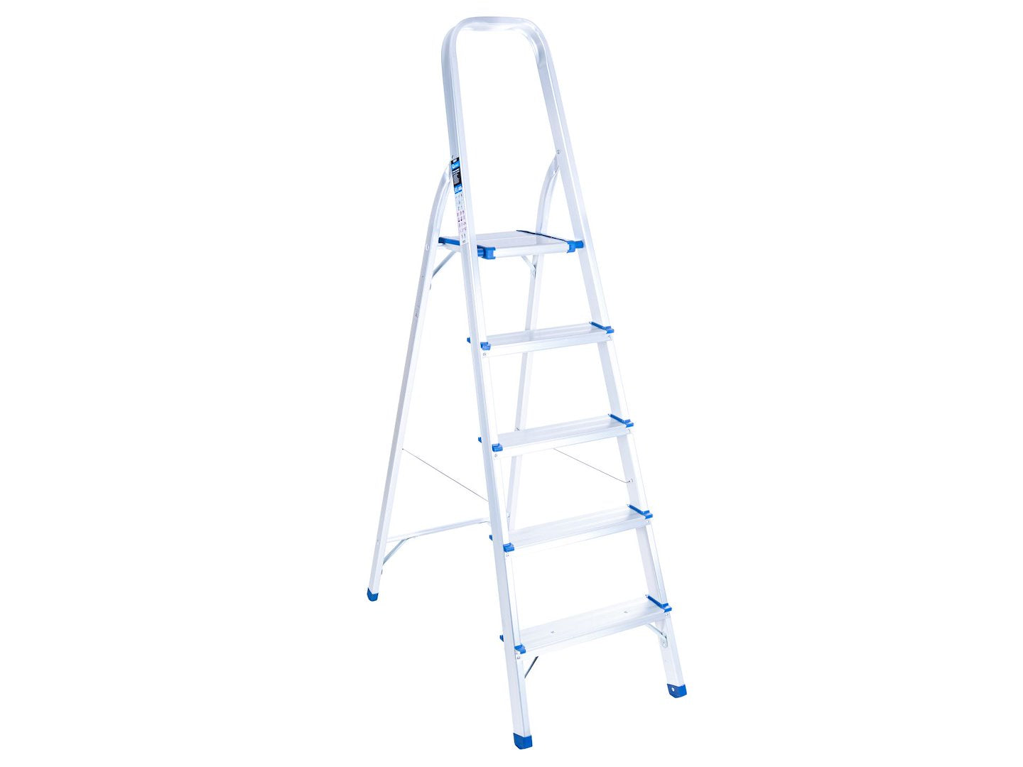 Сгъваема алуминиева стълба с 5 стъпала 150 кг GEKO