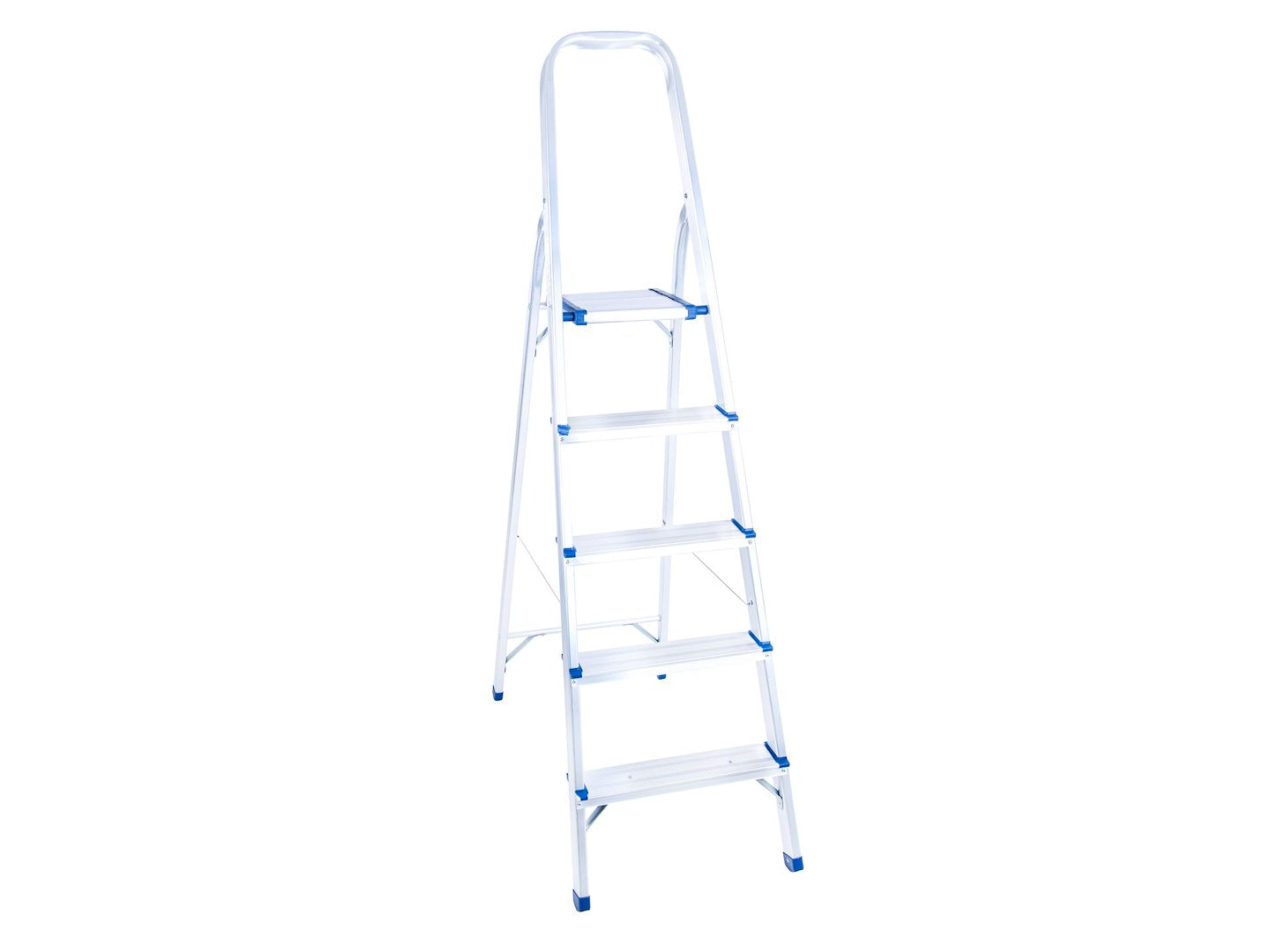 Сгъваема алуминиева стълба с 5 стъпала 150 кг GEKO