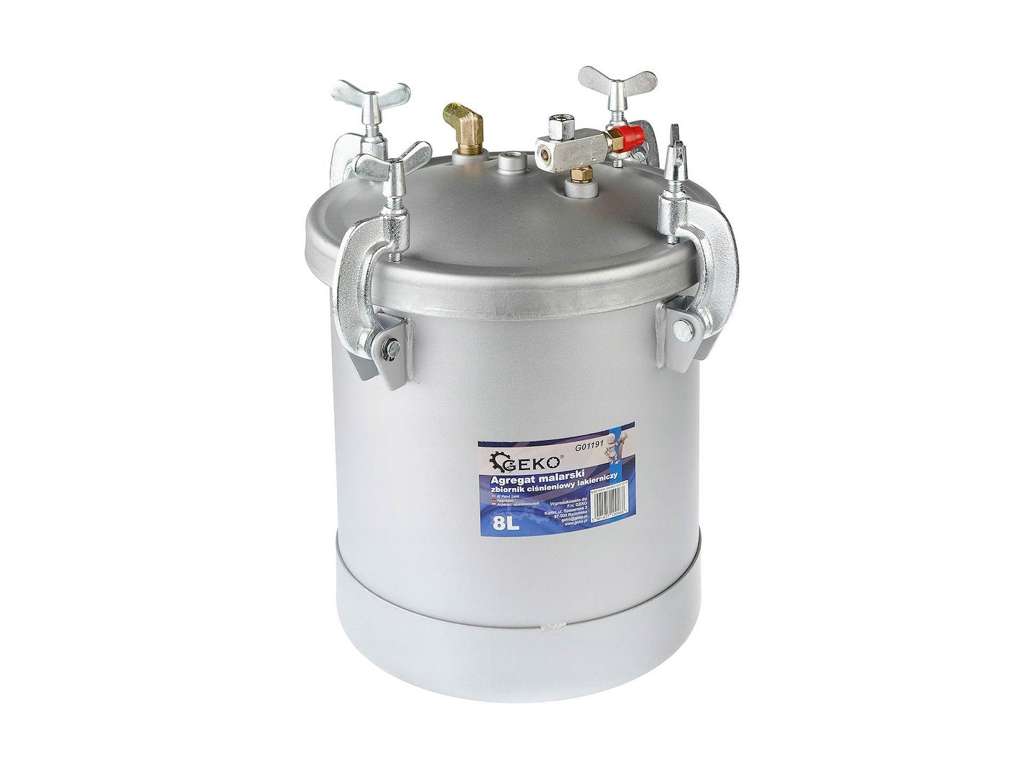 Агрегатен пистолет за боядисване с резервоар под налягане 8 л