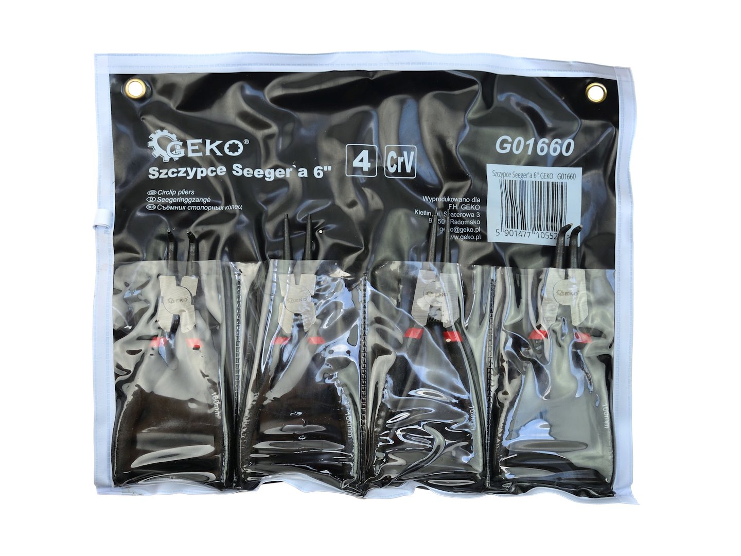 Комплект клещи зегер 6" 4 бр. GEKO