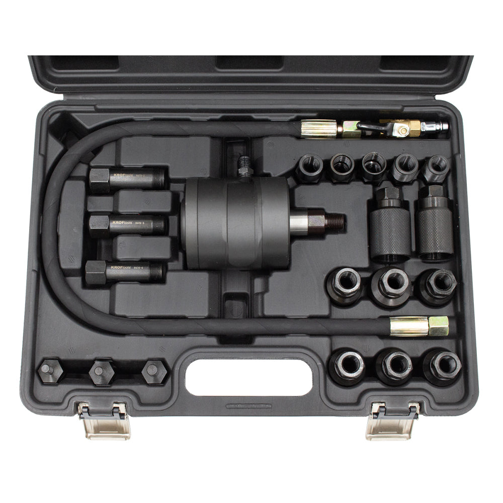 Комплект преса пневматичен екстрактор за инжектори 1000 NM 21 части BOSCH DELPHI DENSO SIEMENS