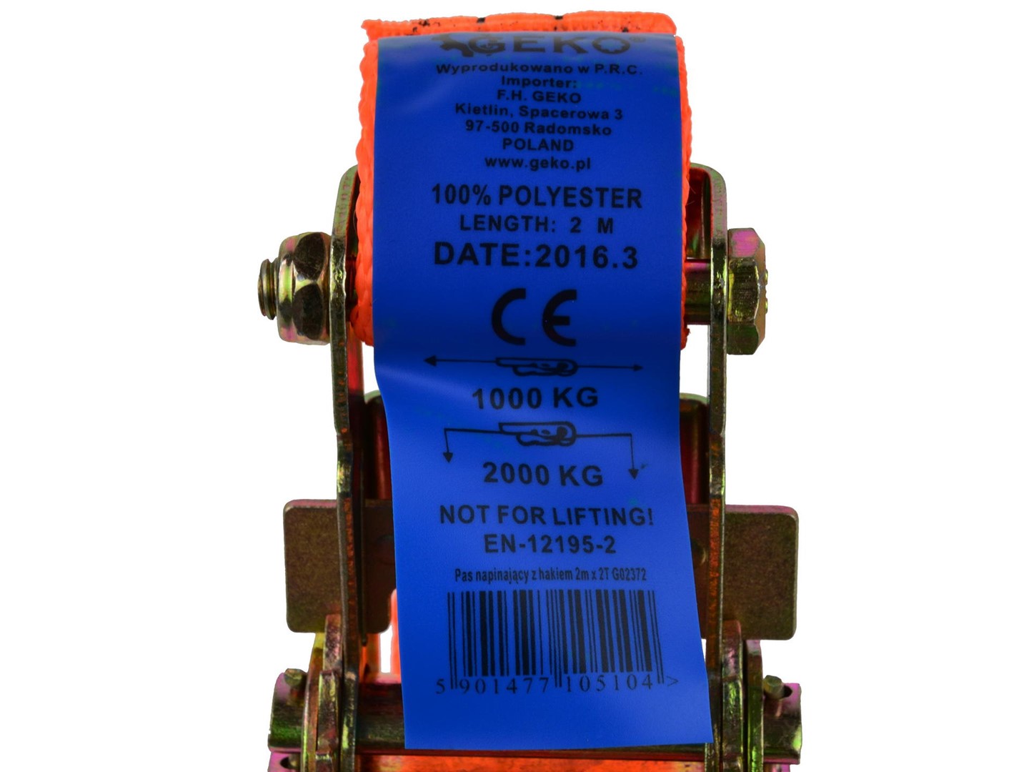 Колан за теглене с тресчотка 2 м 2 т 35 мм