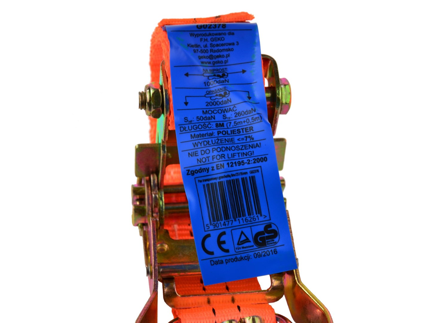 Укрепващ колан с тресчотка 8 м 2 т 35 мм