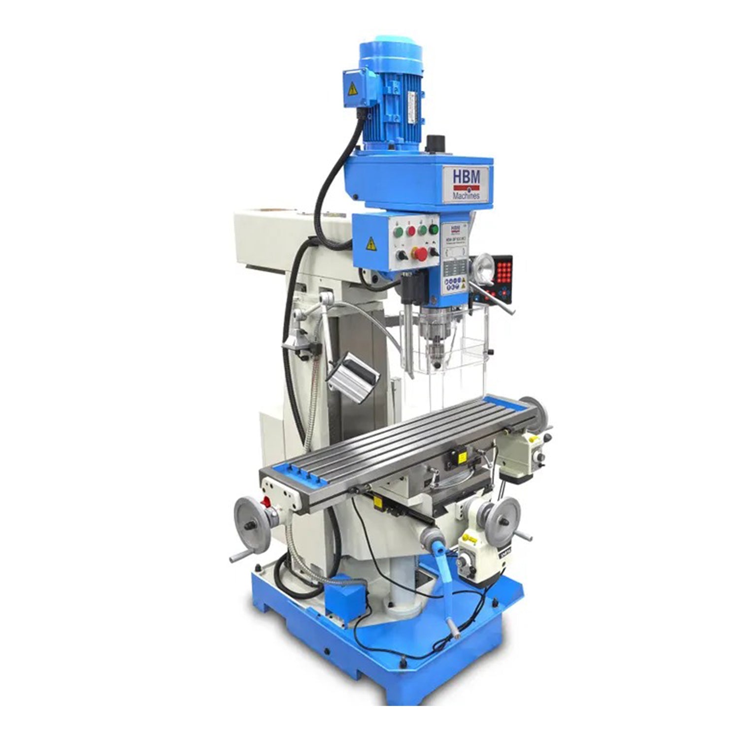 Професионална фрезова и пробивна машина с голяма маса и цифров дисплей BF 60 400V