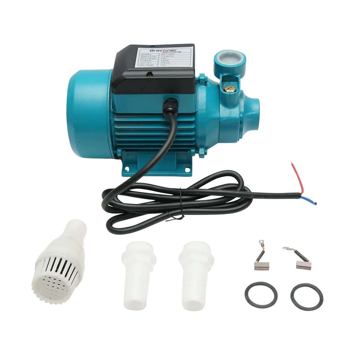 Помпа за повърхностна вода 180W, 12V дебит 1,5m3/h за соларен фотоволтаичен панел Breckner Germany