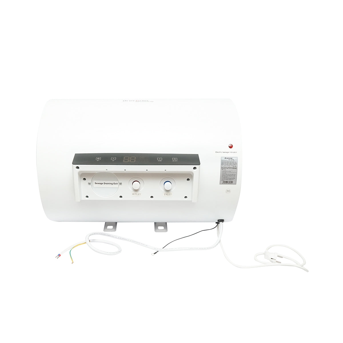Електрически бойлер AC/DC, соларен/220V, 60л, 2000W, 470x685мм с хориз