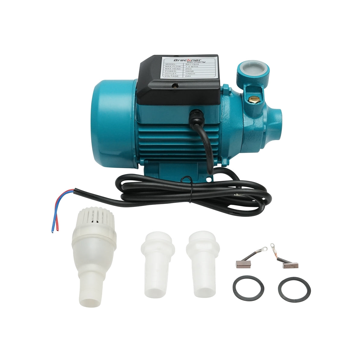 Помпа за повърхностна вода 280W, 24V дебит 1,5m3/h за соларен фотоволтаичен панел Breckner Germany